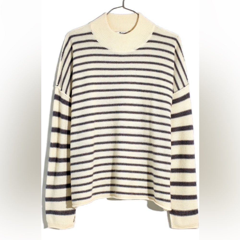 Madewell sweater XS NWT - Stripe Play Mock Neck pullover